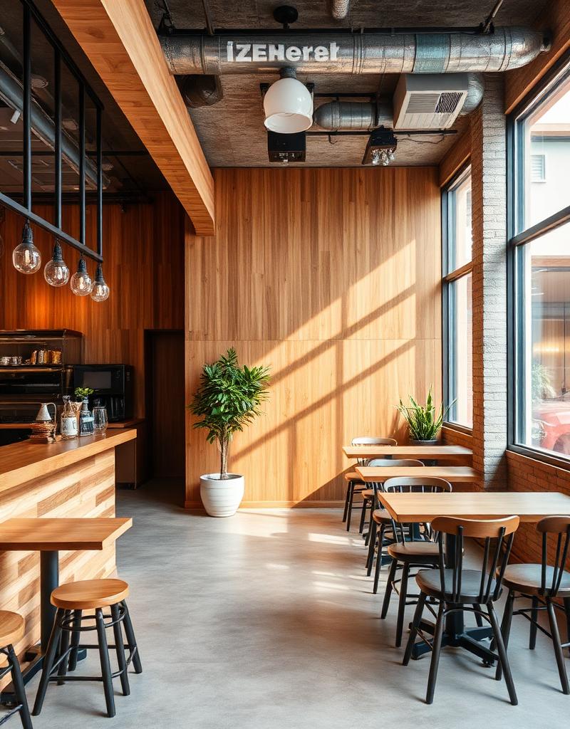 Modern urban cafe interior — Skyline client
